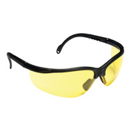 BOXER Safety Glasses, Black with Amber Lens
