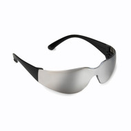 BULLDOG Safety Glasses, Black with Silver Mirror Lens