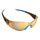 DOBERMAN Safety Glasses, Gel Nose Piece, Temple Sleeves, Silver Mirror Lens