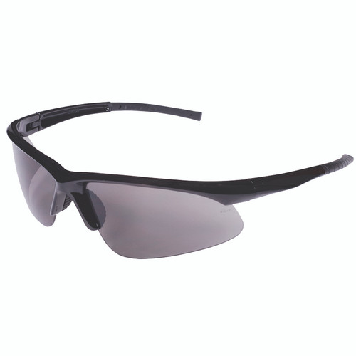 CATALYST Safety Glasses, Black Gloss Frame with Gray Lens, Bayonet Temples