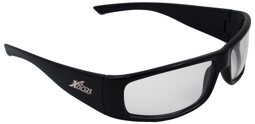 BOAS XTreme Safety Glasses, Black Frame with Silver Lens