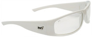 BOAS XTreme Safety Glasses, White Frame with Clear Lens