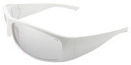 BOAS XTreme Safety Glasses, White Frame with Silver Lens
