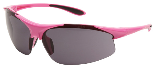 ELLA Safety Glasses, Pink Frame with Gray Lens