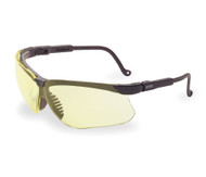 Genesis Safety Glasses, S3202, Black Frame, Amber Ultra-Dura Lens, Pack of 4