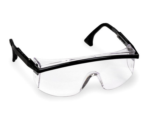 UVEX Astrospec 3000 Safety Glasses, Black Frame, Clear Ultra-Dura Lens