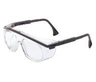 UVEX Astro OTG 3001 Safety Glasses, Black Frame, Clear Ultra-Dura Lens