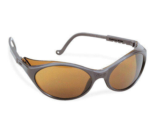 UVEX Bandit Safety Glasses, Black Frame, Espresso Ultra-Dura Lens