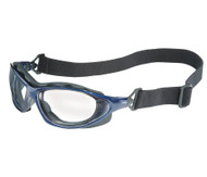 UVEX Seismic Sealed Safety Glasses, Blue Metallic Frame, Clear Uvextra Lens