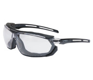 UVEX Tirade Sealed Safety Glasses, Gloss Black Frame, Clear Uvextra Lens