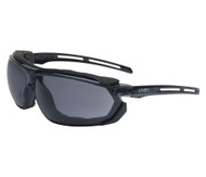 UVEX Tirade Sealed Safety Glasses, Gloss Black Frame, Gray Uvextra Lens