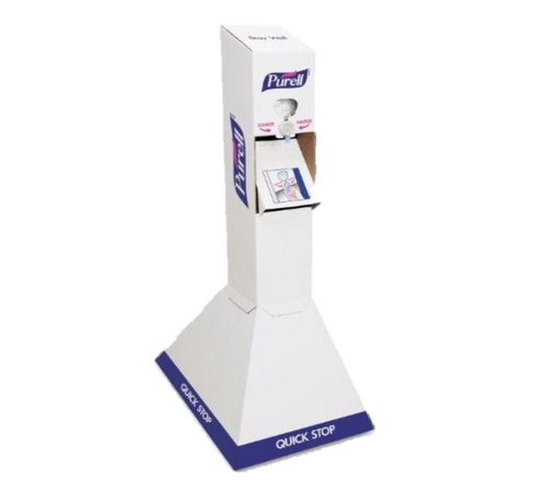 Purell Quick Floor Stand Kit with 2 NXT Hand Sanitizer Refills (1L), White/Blue (1 Kit)