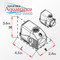 Aquatrance 1000s Skimmer Pump replacement for OTP pump dimensions view