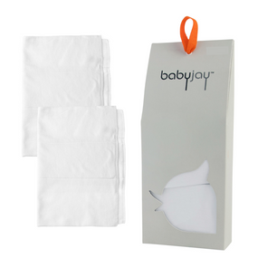 Our classic 2-pack burp cloths. Now in new, modern packaging! :)