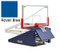 Folded Royal Indoor Portable Porter 735 Adjustable Height Basketball System