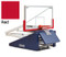 Red Indoor Portable Porter 735 Adjustable Height Basketball System