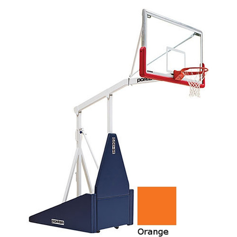 Orange Indoor Portable Porter 735 Adjustable Height Basketball System