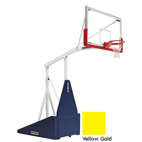 Yellow Gold Indoor Portable Porter 735 Adjustable Height Basketball System