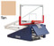 Folded Tan Indoor Portable Porter 735 Adjustable Height Basketball System