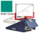 Folded Kelly GreenIndoor Portable Porter 735 Adjustable Height Basketball System