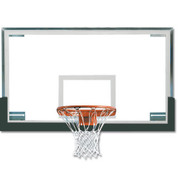 Forest Green Spalding Superglass Collegiate and High School Basketball Backboard and Goal Package