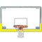 Gold Spalding Superglass Collegiate and High School Basketball Backboard and Goal Package