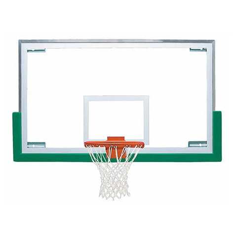 Bison Official High School Basketball System Backboard Rim and Royal Padding Package