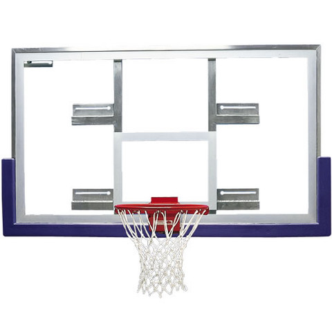 Bison Tall Unbreakable Glass Fan to Rectangle Conversion Basketball Backboard
