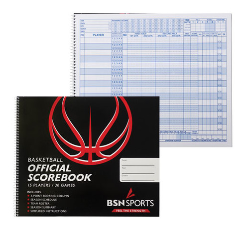 Official 30 Game Spiral Basketball Scorebook