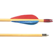 Select Grade Poplar Shaft Wooden Archery Arrows - Dozen - 28 Inch