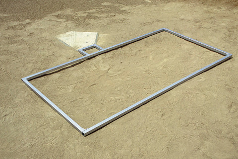 Softball Batters Box Layout Template for Chalking - 3' x 5.5' by Stackhouse