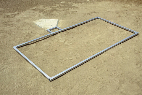 NFHS Softball Batters Box Layout Template for Chalking - 3' x 7' by Stackhouse
