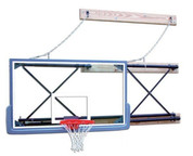 Four Point Side Fold Wall Mount Basketball Goal 6ft to 9ft Extension - Gared Sports 2500-6094