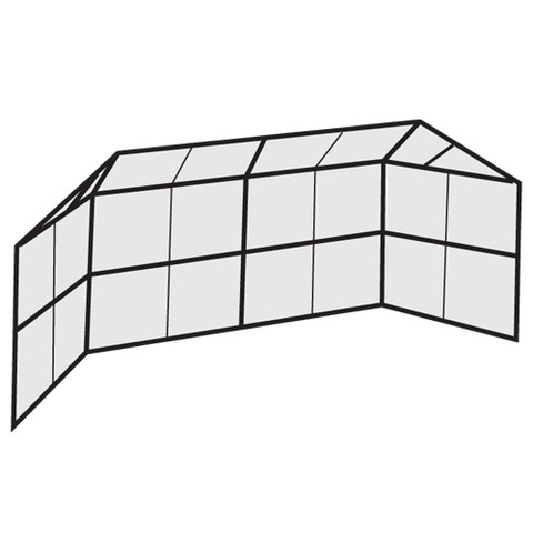 Chain Link Backstop-20' w/Hood & Wings