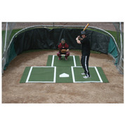 Batting Mat Pro with Catchers Extension - Green