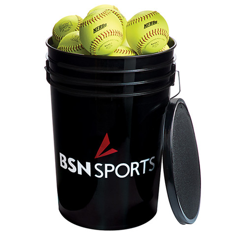 BSN SPORTS Bucket w/2 dz 11" Softballs