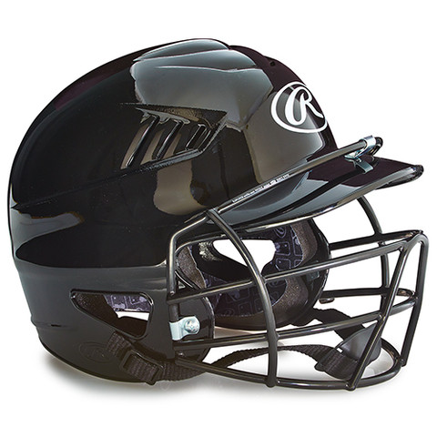 Youth Batting Helmet w/Face Guard - Black