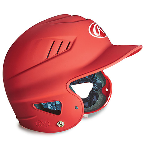 Download Junior Matte Batting Helmet - Scarlet - Head Coach Sports