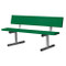 5' Portable Bench W/Back - Dk Green