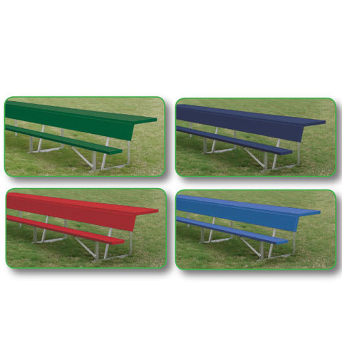 7.5' Players Bench w/shelf (colored) - Red