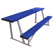 7.5' Scorer's Table With Bench (colored) - Scarlet
