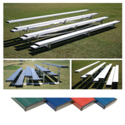 4 Row 7.5' Low Rise Bleacher - Colored - Green