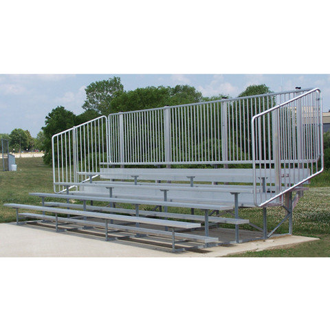 Bleacher 5R 58S 21' W/AISLE & VERT RAIL