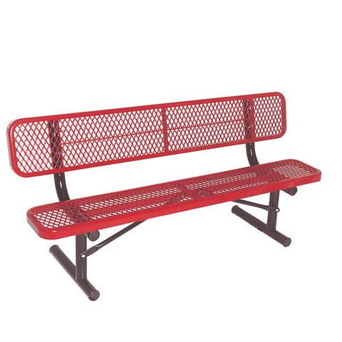 8' Bench w/ Back - Portable Diamond