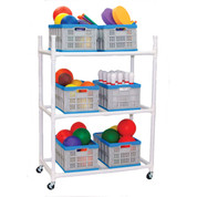 Carry-All Cart with Three Tiers and Removable Baskets
