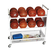 Double Wide Ball Cart for up to 16 Basketballs