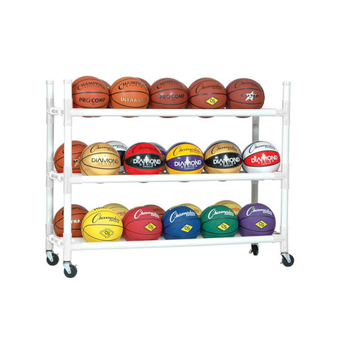 Heavy-Duty Cart for up to 30 Basketballs