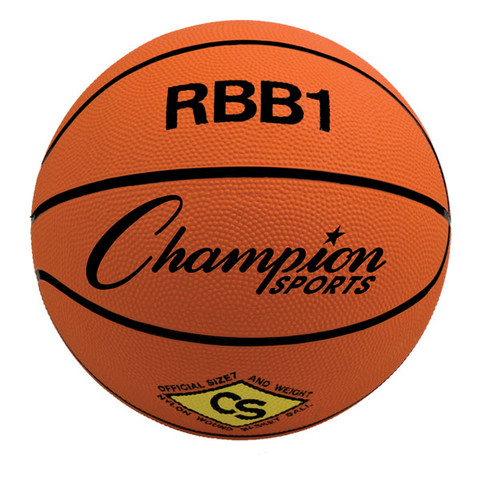 Champion Sports Official Men's Size Pro Rubber Basketball - Orange