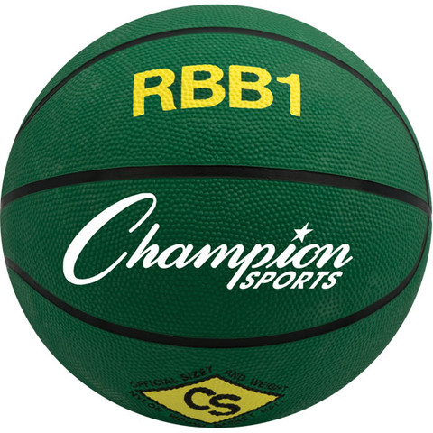Champion Sports Official Men's Size Pro Rubber Basketball - Green