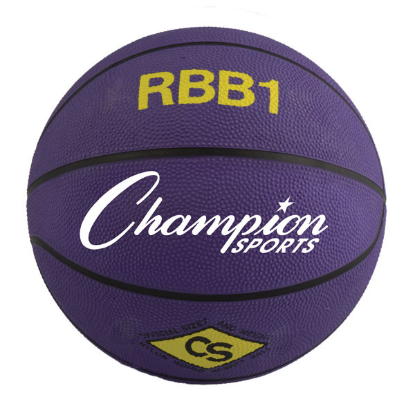 Champion Sports Official Men's Size Pro Rubber Basketball - Purple - Head  Coach Sports
